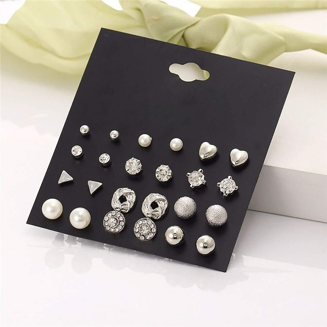Jewels Galaxy Best Valentine Gifts Copper Stud Earrings for Women (Silver) (JG-PC-ERGG-150)