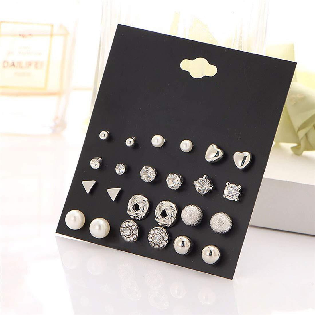 Jewels Galaxy Best Valentine Gifts Copper Stud Earrings for Women (Silver) (JG-PC-ERGG-150)