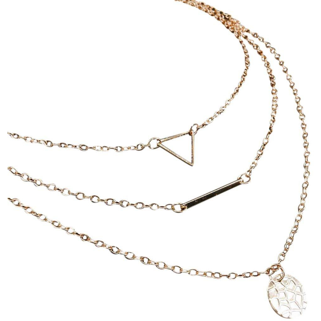 Jewels Galaxy Multi Layered Gold Plated Stunning Necklace for Women/Girls (Style 6) (CT-NCKC-44089)