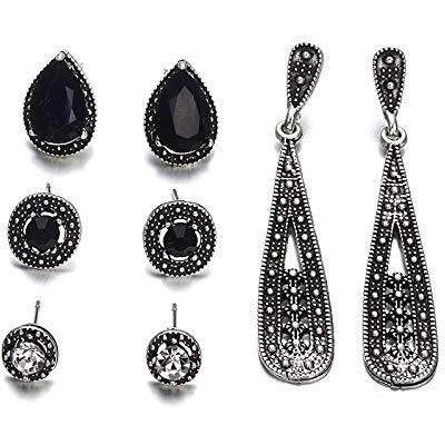 Jewels Galaxy Scintillating Crystal Vintage Retro Splendid Stud and Droplets Earrings For Women/Girls (JG-PC-ERGS-132)
