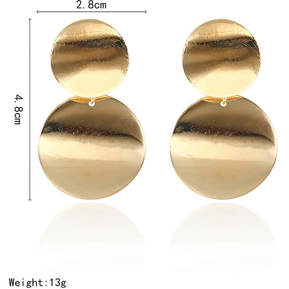 Jewels Galaxy Elegant Circular Unique Metal Brilliant Drop Earrings For Women/Girls (CT-ERGS-45059)