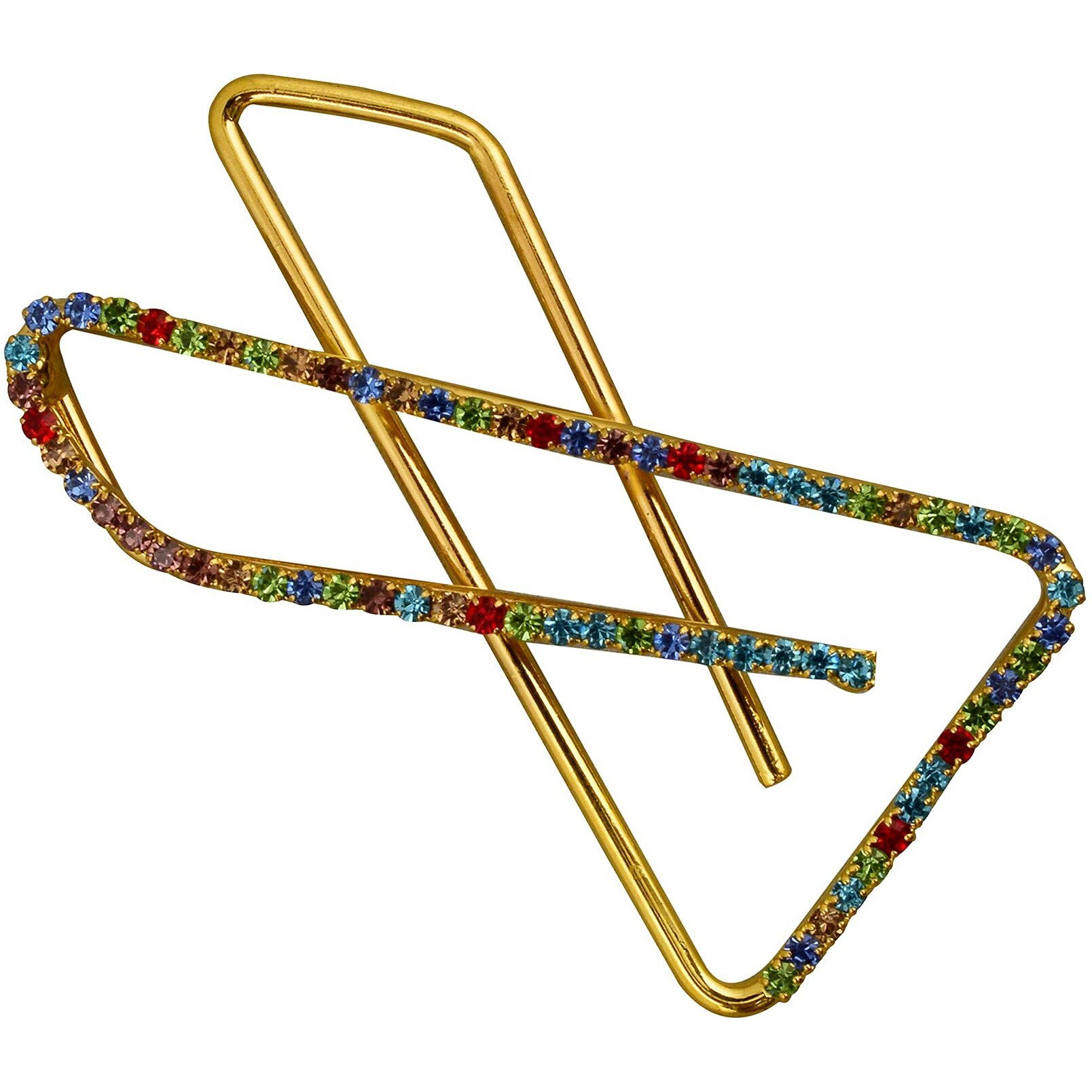 VAMA FASHIONS Stone X Safety Sari Brooch Draping Holding Heavy Sarees Pleats dresses Hijab Dupatta Scrafs saree pins for women (Multicolor saree pins)