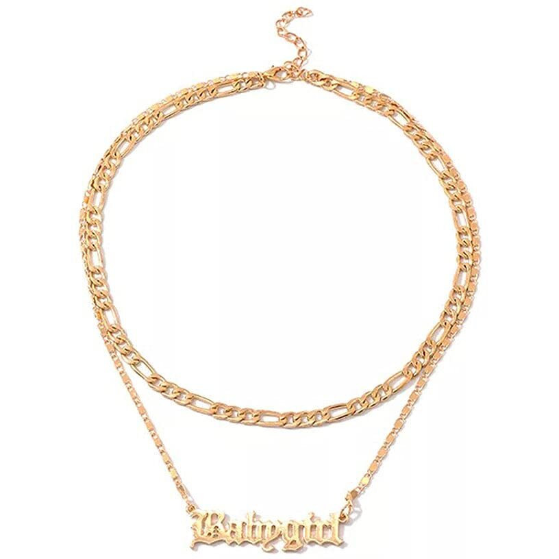 Shining Diva Fashion Latest Stylish Multilayer Metal Chain Pendant Necklace for Women (A12148np), Gold21