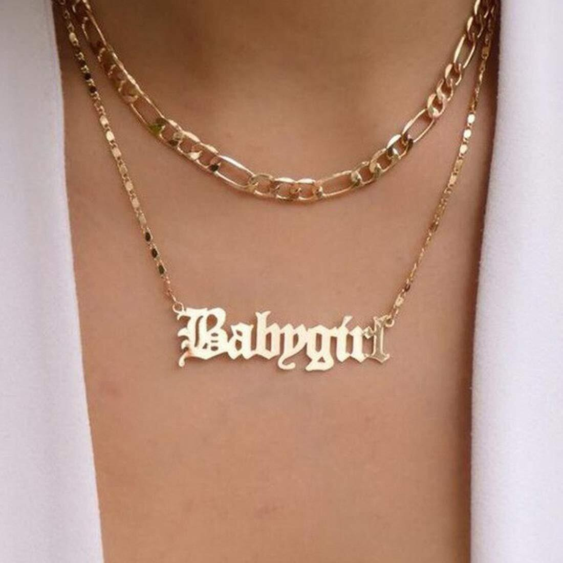 Shining Diva Fashion Latest Stylish Multilayer Metal Chain Pendant Necklace for Women (A12148np), Gold21