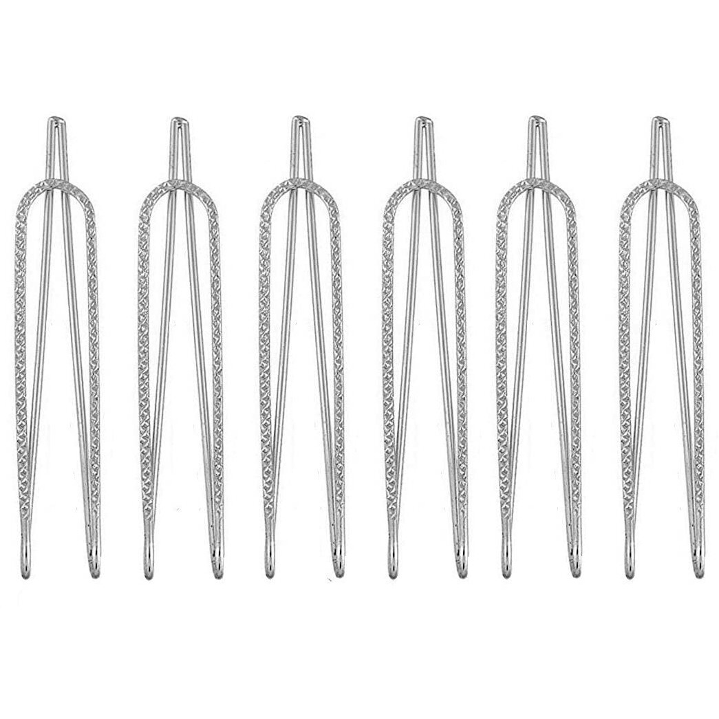 VAMA FASHIONS Silver Clip on Safety Sari Sadi Clip Brooch Waist Pleats Pallu Saree pins for women (saree pin for pleats)
