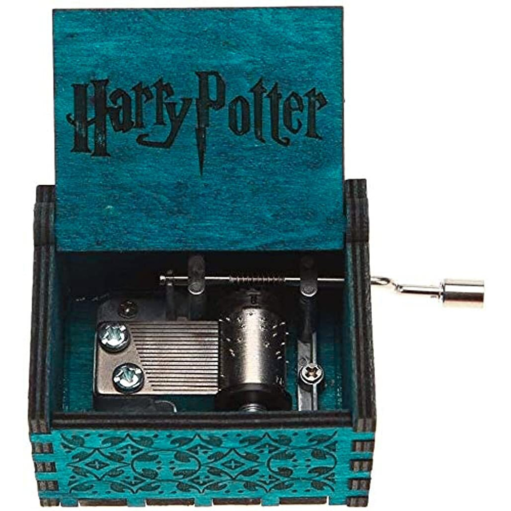 PATPAT Harry Potter Music Box Wooden Classic Music Box With Hand Crank Diwali Gifts For Family-Blue, Kid