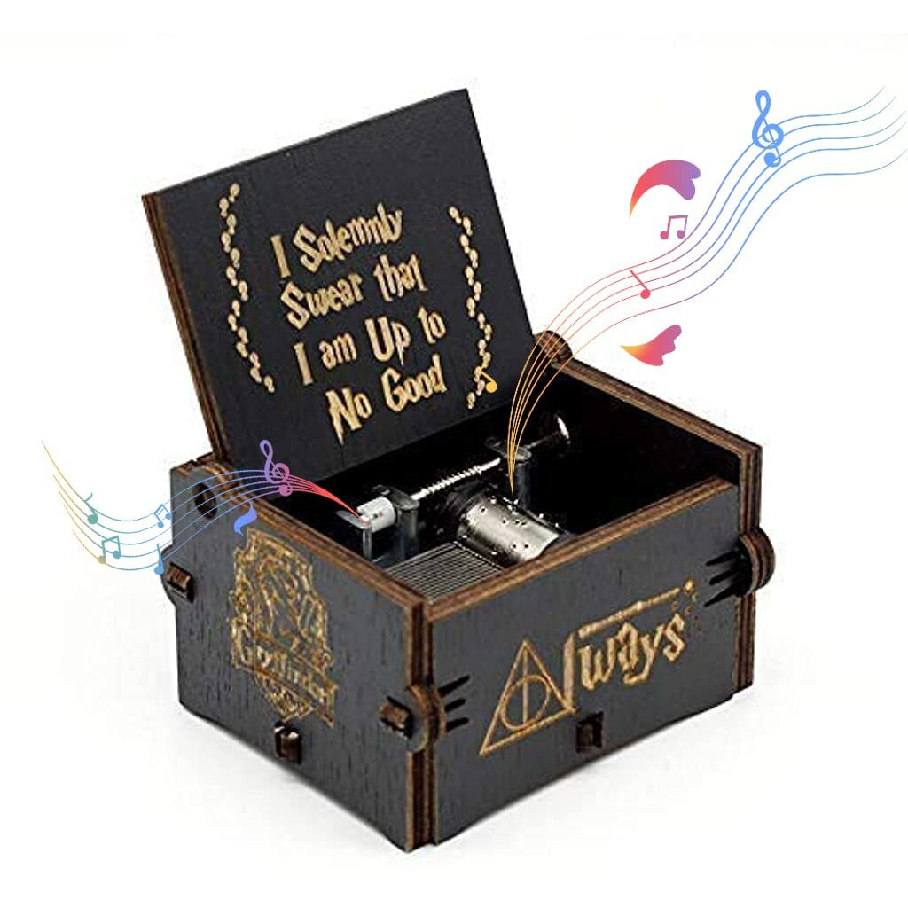 PATPAT Harry-Potter Music Box, Wooden Classic Music Box with Hand Crank Birthday Gifts for Girls Boys Diwali Gifts for Kids Friends Family
