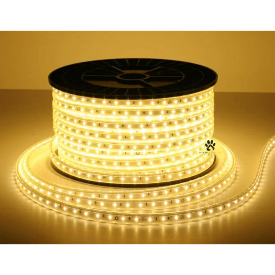 Mufasa LED Rope Light Indoor Outdoor Strip Home Decoration Lights, Diwali Festival Lights False Ceiling, Balcony 220V AC (Non Adhesive Back) (Warm White, 5 Meter)