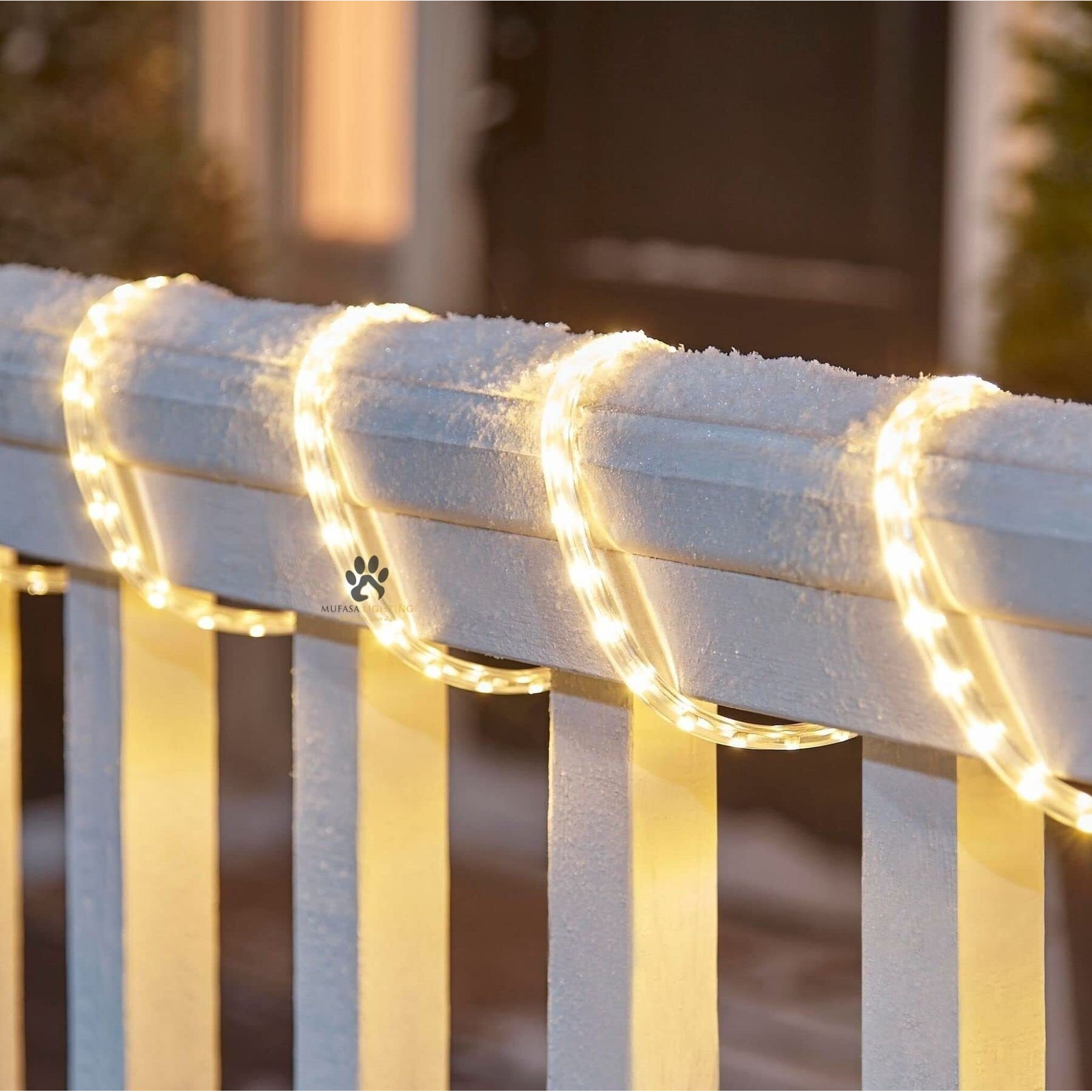 Mufasa LED Rope Light Indoor Outdoor Strip Home Decoration Lights, Diwali Festival Lights False Ceiling, Balcony 220V AC (Non Adhesive Back) (Warm White, 5 Meter)