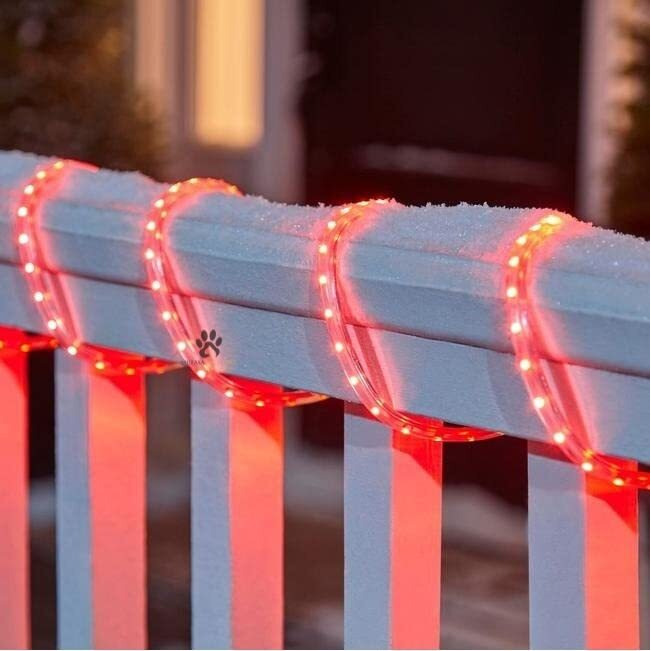 Mufasa LED Rope Light Indoor Outdoor Strip Home Decoration Lights, Diwali Festival Lights False Ceiling, Balcony 220V AC (Non Adhesive Back) (Red, 20 Meter)