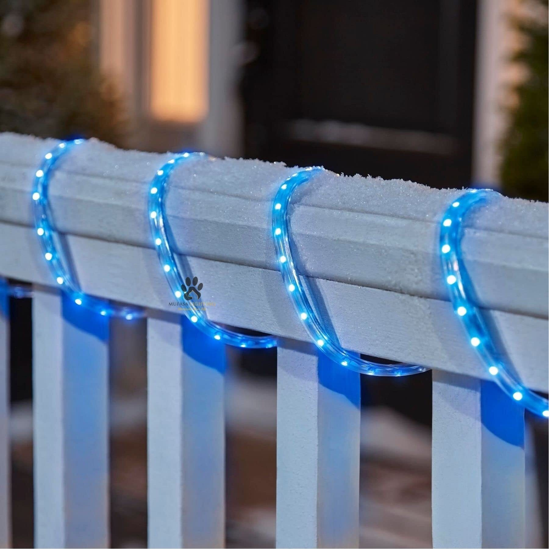 Mufasa LED Strip Light Indoor Outdoor Waterproof SMD Roll Home Decoration Lights, Diwali Christmas Navratri Birthday Party (Adhesive Less Back) (Plug N Play) (20 Meter, Blue)