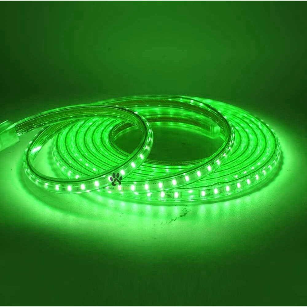 Mufasa LED Rope Light Indoor Outdoor Strip Home Decoration Lights, Diwali Festival Lights False Ceiling, Balcony 220V AC (Non Adhesive Back) (Green, 20 Meter)