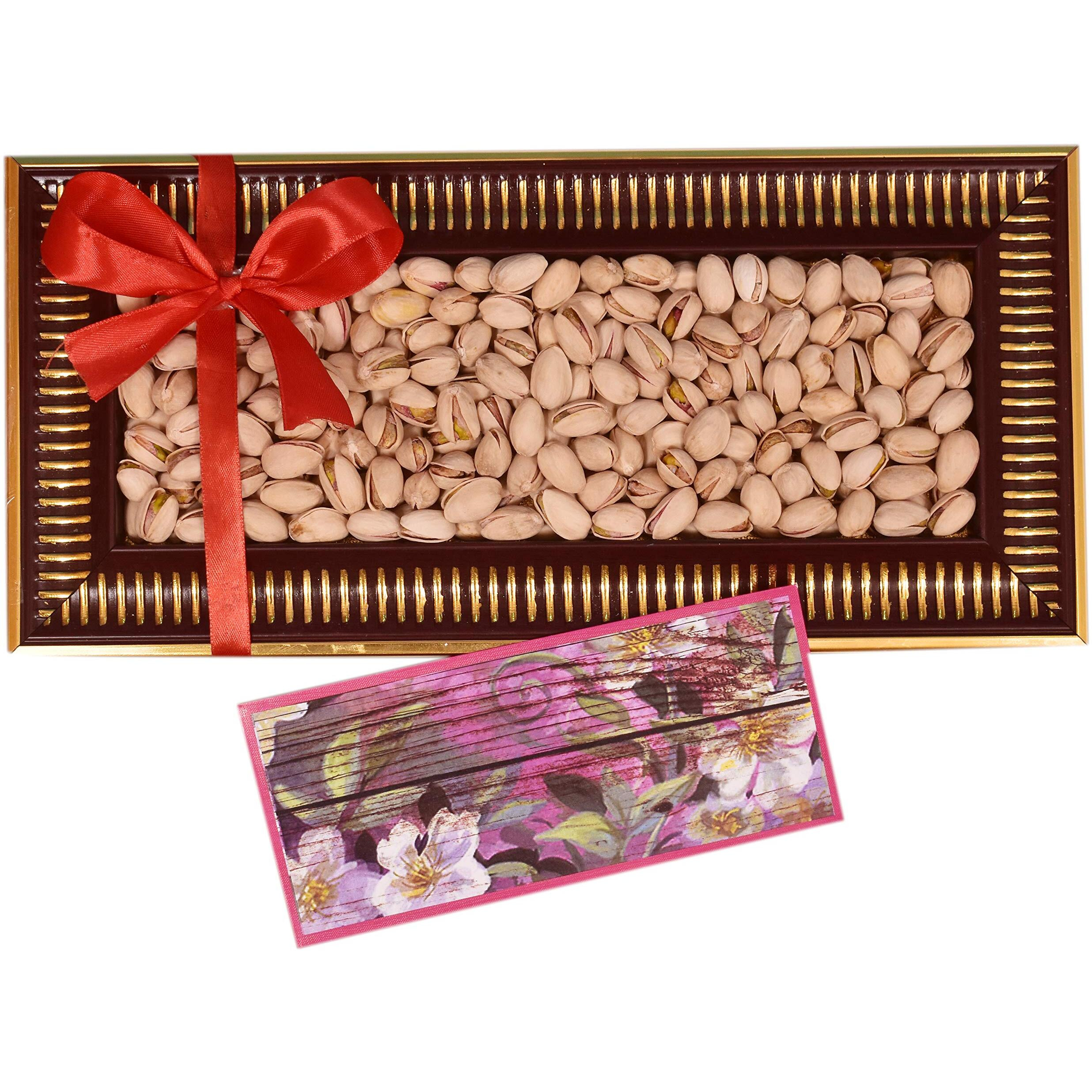 FOOD LIBRARY THE MAGIC OF NATURE Diwali/Wedding Dry Fruits (Pista) Tray For Gifting - 399.168 Gm
