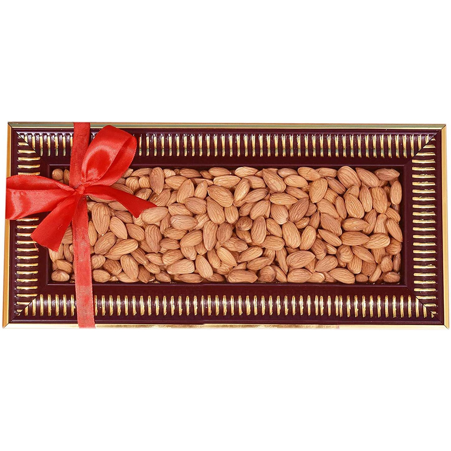Food Library The Magic of Nature Diwali Dry Fruits (Almonds) Gift Hamper Tray
