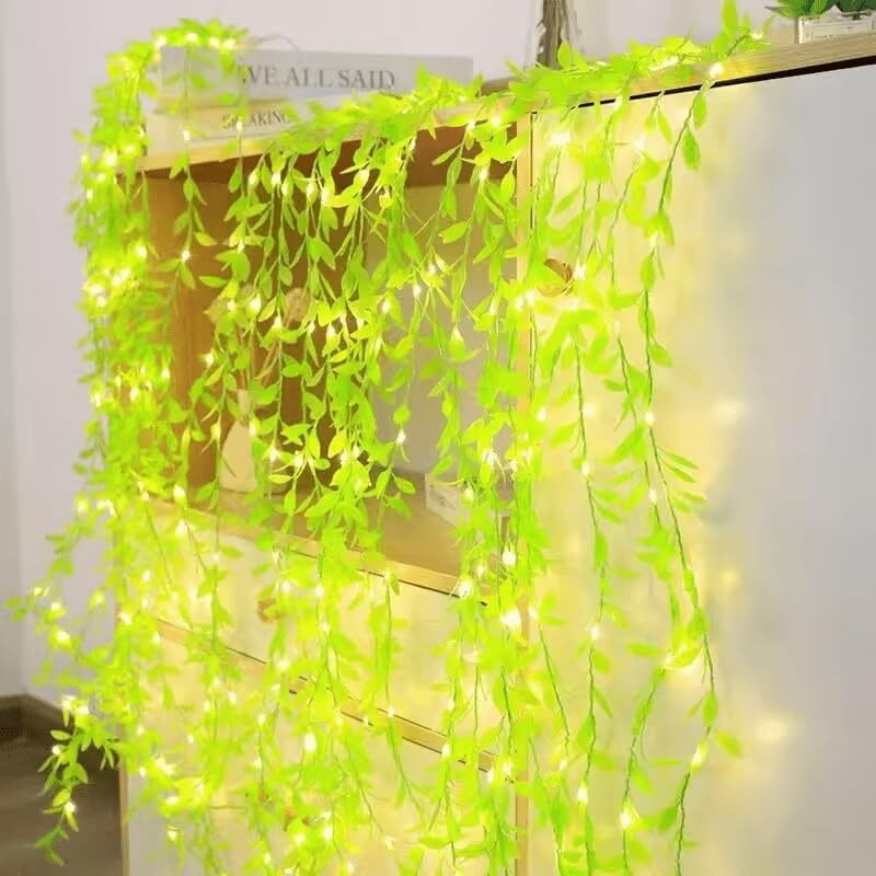 Gesto Curtain Led String Light for Home Decor  Fairy Lights with 8 Modes Controller | Artificial Leaf Hanging Led Light for Room Decor,Birthday Decoration,Wall Decoration,Diwali Decoration(10x3Feet)