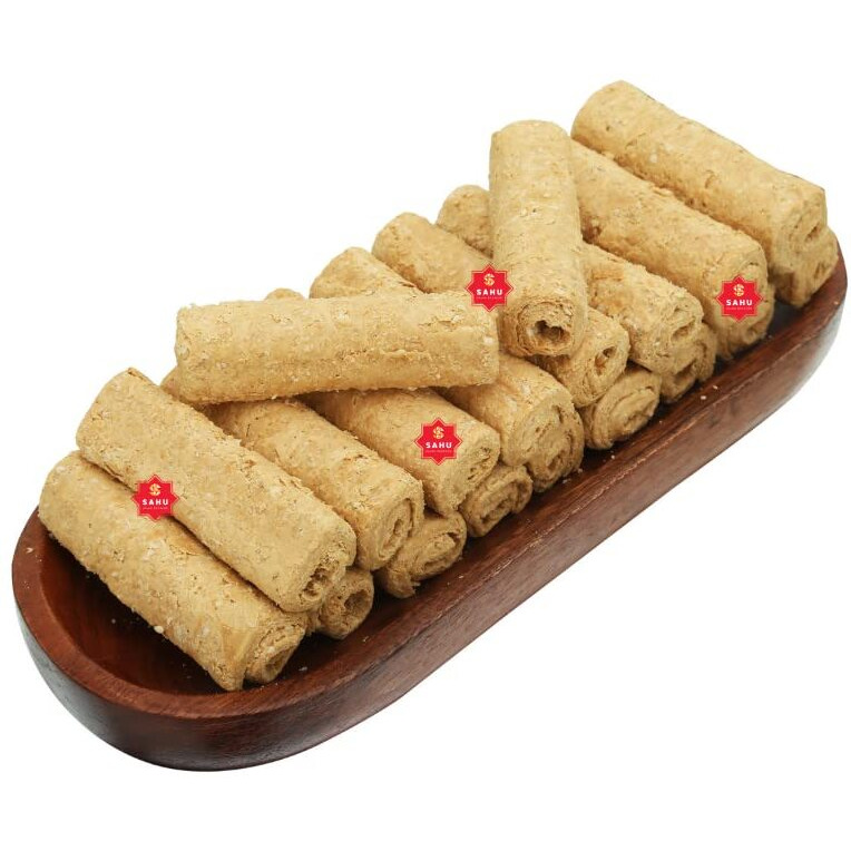 SAHU GAJAK BHANDAR Gazak Gur Khasta Roll 700g (Pack of 2 Box) | Gud Gachak | Sesame Chikki | Gazzak | Snack Bar | Sweets and Snacks | Diwali Festival Gift Pack