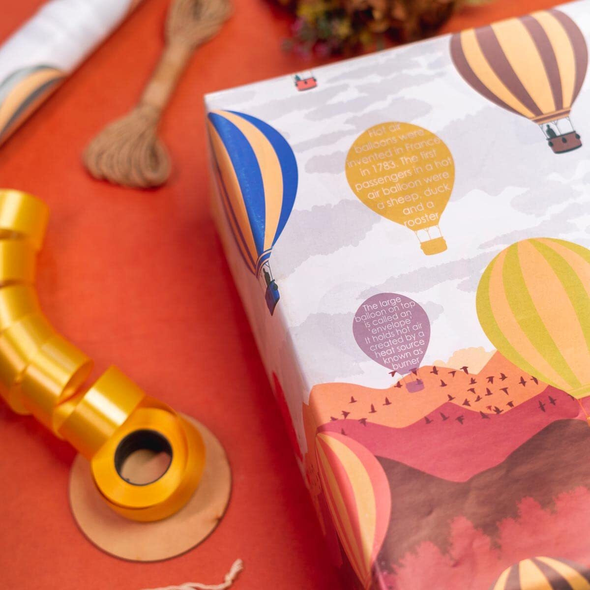eVincE Wrapping Paper - Pack of 6 Large Gift Packing Paper with 28 x 20 - Multi Occasion Gift Paper for Diwali, Birthday, Wedding, Party Decor - Premium Recyclable Gift Wrapper with Fun Facts