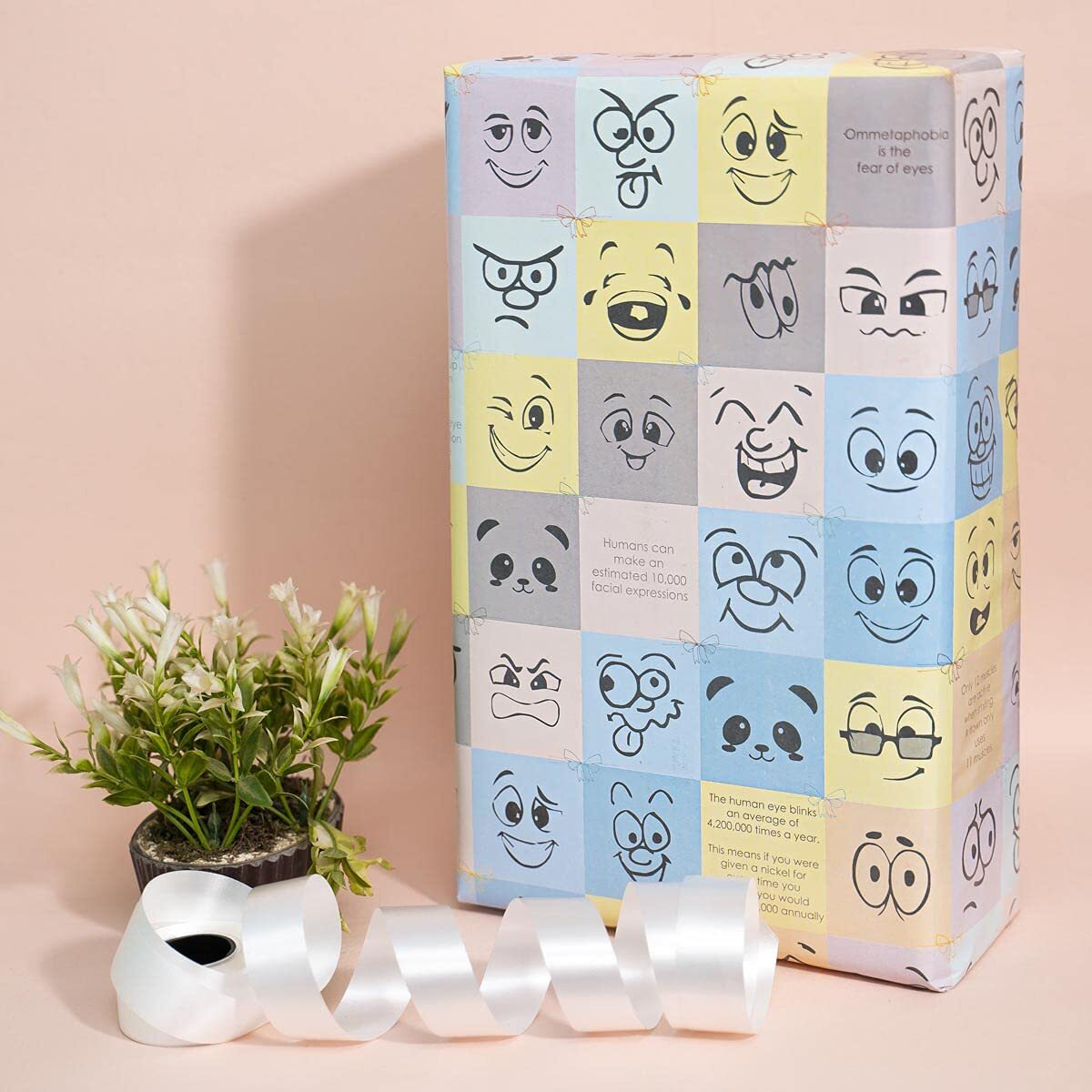 eVincE Wrapping Paper - Pack of 6 Large Gift Packing Paper with 28 x 20 - Multi Occasion Gift Paper for Diwali, Birthday, Wedding, Party Decor - Premium Recyclable Gift Wrapper with Fun Facts