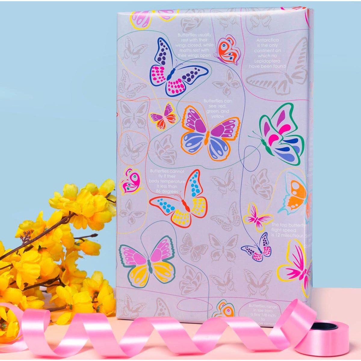 eVincE Wrapping Paper - Pack of 6 Large Gift Packing Paper with 28 x 20 - Multi Occasion Gift Paper for Diwali, Birthday, Wedding, Party Decor - Premium Recyclable Gift Wrapper with Fun Facts