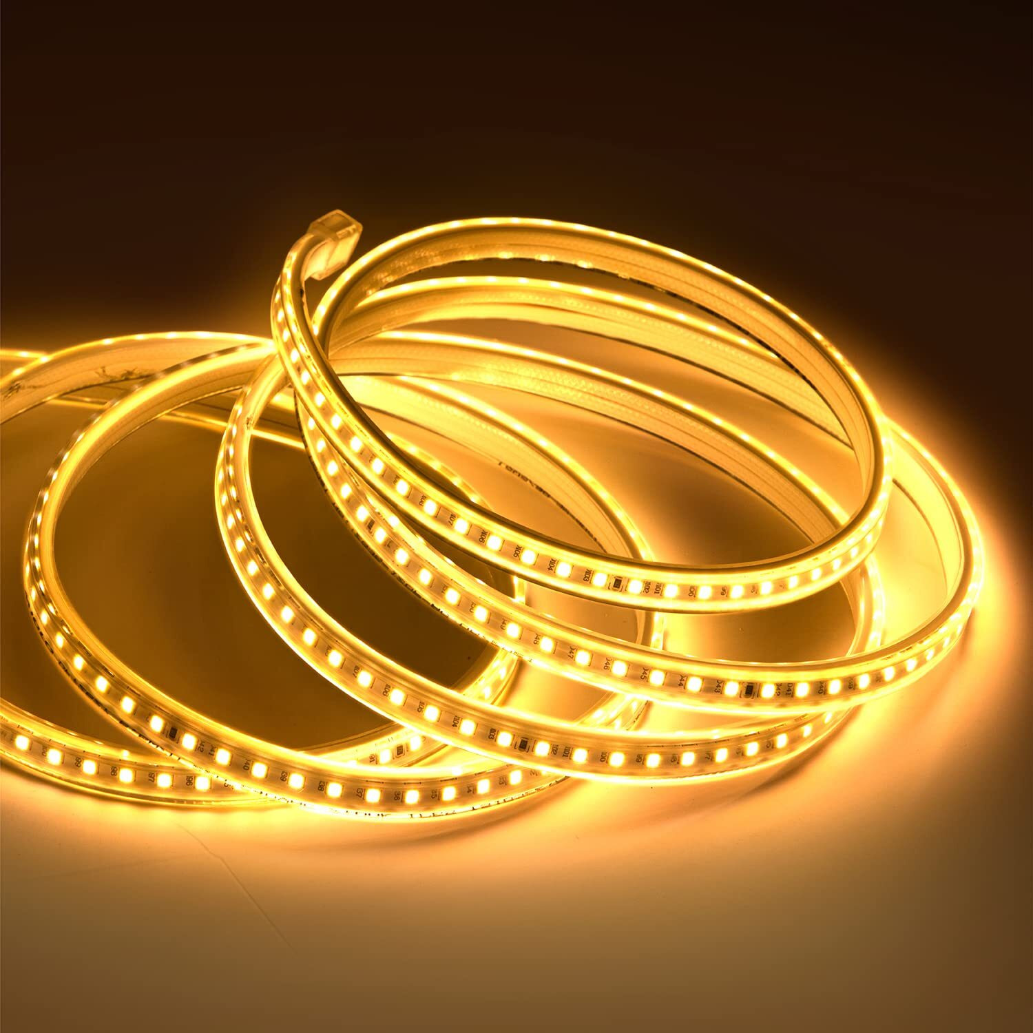 wipro Garnet LED Strip Light| 120 LEDs/mtr | Warm White | IP65-Waterproof | Flexible Rope Light for Outdoor & Indoor Decoration for Diwali, Christmas|Strip for Balcony|Pack of 1, 50 Meters