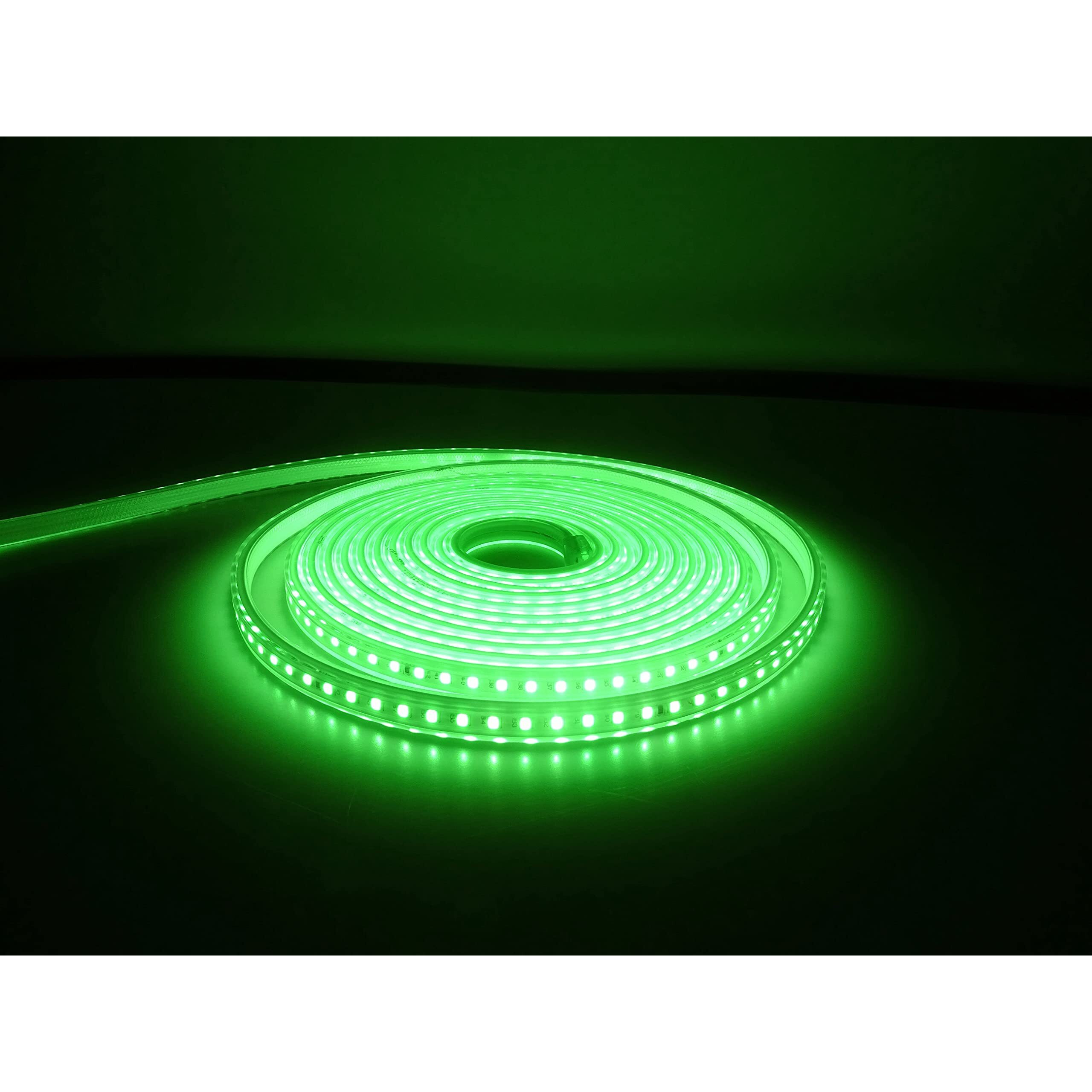 wipro Garnet 10 Meter Led Strip Light| 120 LEDs/Mtr | Green | Ip65-Waterproof | Flexible Rope Light for Outdoor & Indoor Decoration for Diwali, Christmas|Strip for Balcony, False Ceiling|Pack of 1