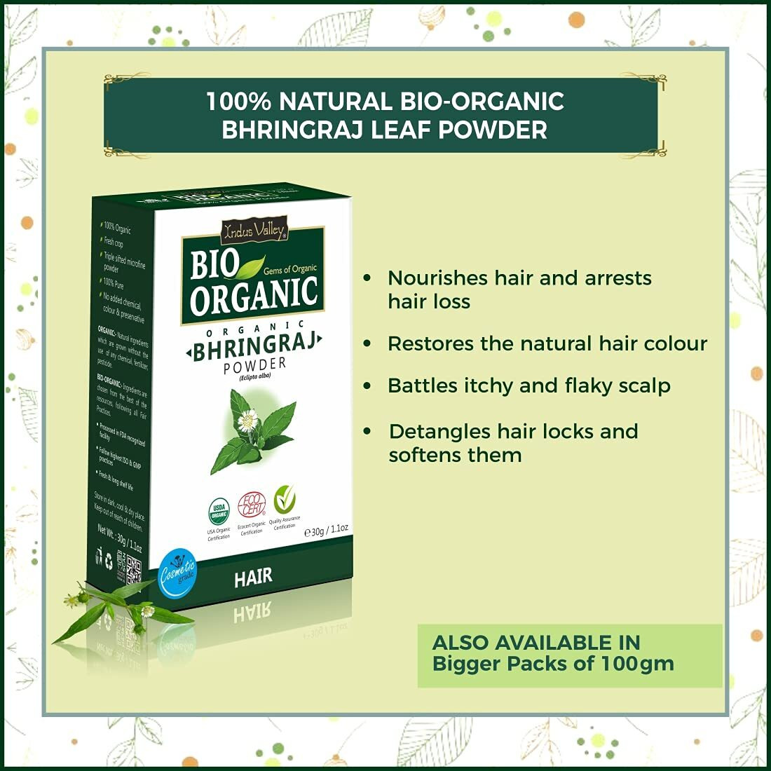 INDUS VALLEY Hair Revitalising Pack Amla, Shikakai, Reetha and Bhringraj Powder | Beauty Gift Set | Gift for Your Best Friend, Lover, Girlfriend, Fiancee, Wife, Mother, Daughter on Diwali Gift, Christmas, Birthday, Anniversary, New year, Valentines Day, Mothers Day-GIFT PACK 30g*4120g -Gift Pack