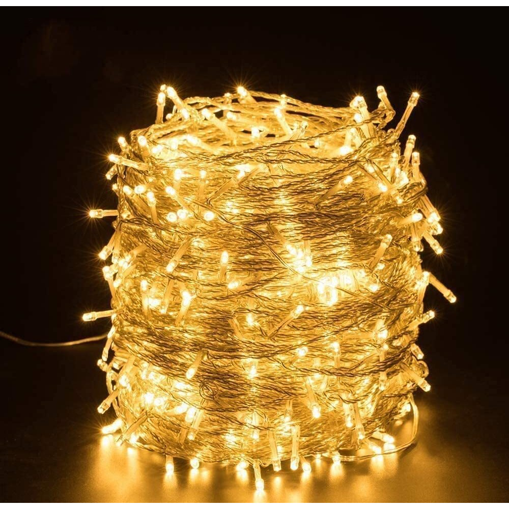 Gesto Warm White Led Serial String Lights  Waterproof Copper Wire Golden Lights for Home Decoration | Yellow Light for Diwali Decoration,Lights for balcony Outdoor,Christmas  (12 Meter | Pack of 1)