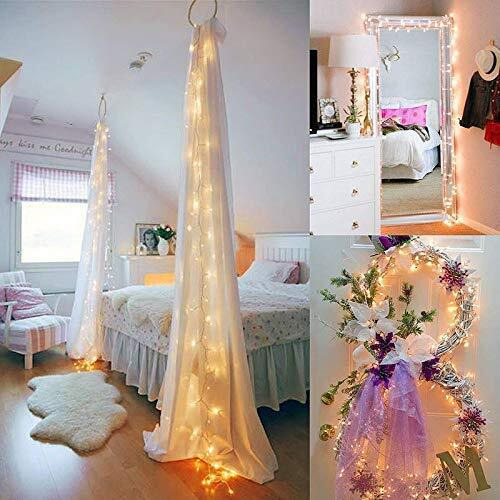 Gesto Warm White Led Serial Lights for Decoration - String Lights for Home Decoration | Christmas, Diwali Decoration Lights | Copper Wire Pixel Light (20 Meter | Pack of 10)