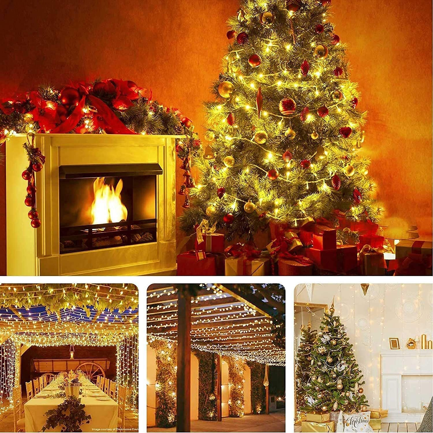 Gesto 35 Feet Long LED Power Pixel Serial String Light, 360 Degree Light in Bulb | Copper Led Pixel String Light for Home Decoration,Diwali,Christmas(Warm White) Pack of 1