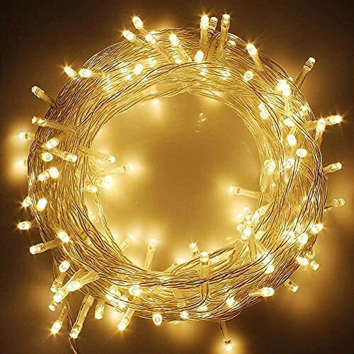 DesiDiya 35 Feet Long LED Power Pixel Serial String Light, 360 Degree Light in Bulb | Copper Led Pixel String Light for Home Decoration,Diwali,Christmas(Warm White) Pack of 1