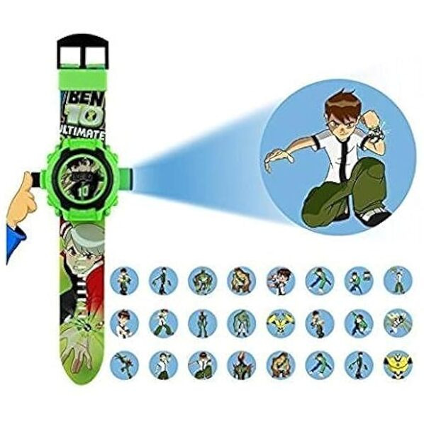 SELLORIA Digital 24 Images Projector Watch for Kids Boys Rubber Material Watch, Diwali Gift, Birthday Return Gift, Best Digital Toy Watch for Boys & Girls (BEN 10)