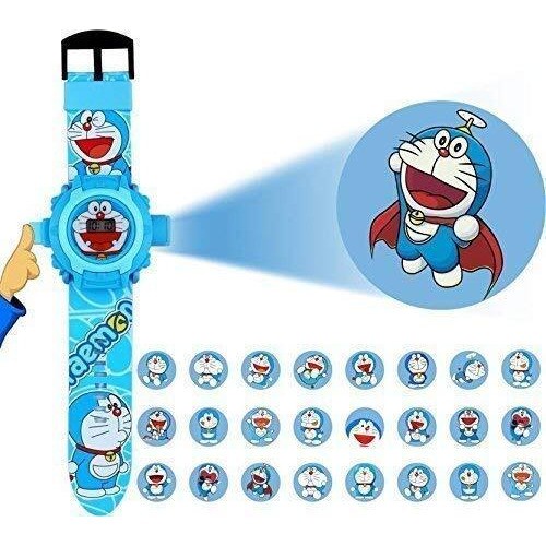 SELLORIA Digital 24 Images Projector Watch for Kids Boys Rubber Material Watch, Diwali Gift, Birthday Return Gift, Best Digital Toy Watch for Boys & Girls (DOREMON)