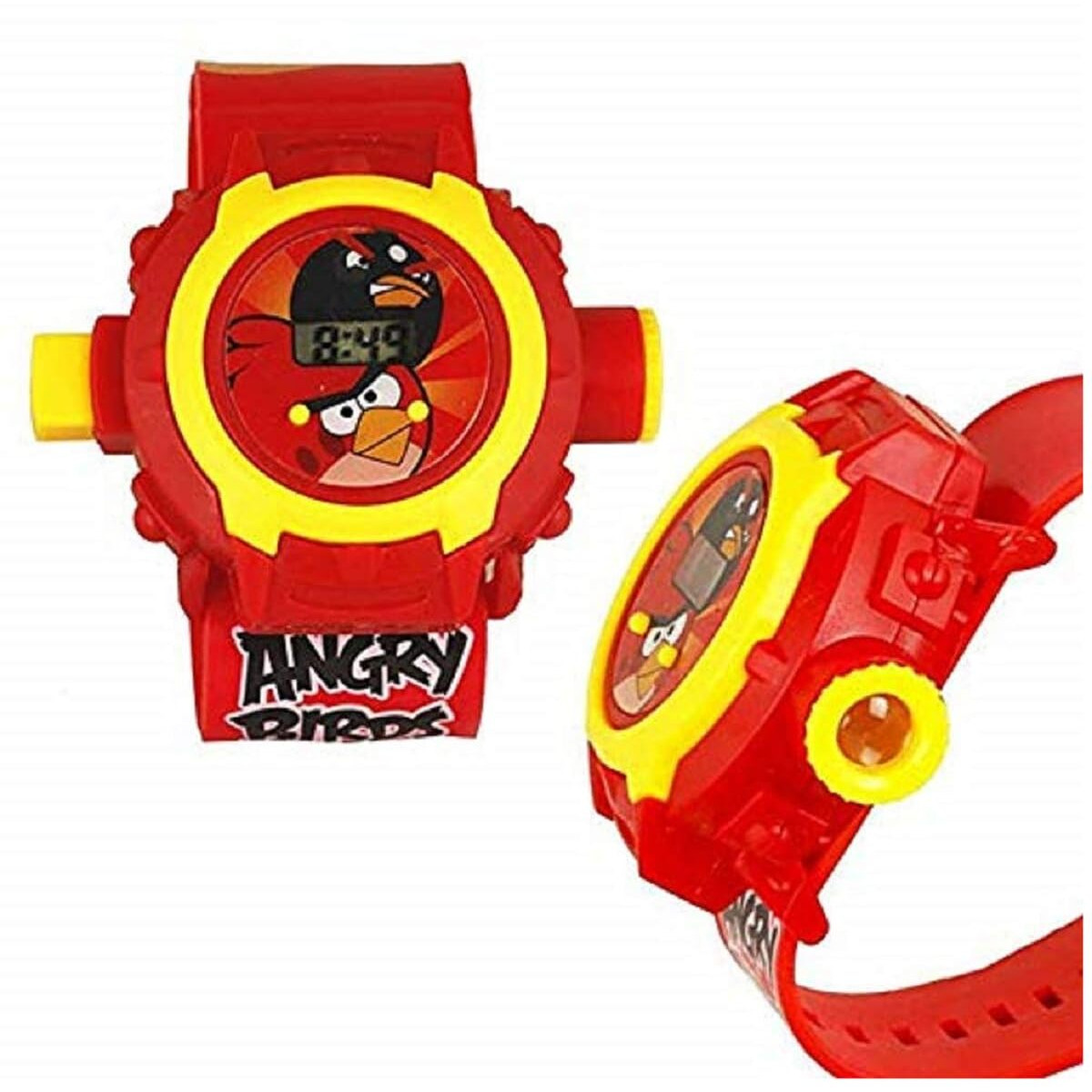 SELLORIA Digital 24 Images Projector Watch for Kids Boys Rubber Material Watch, Diwali Gift, Birthday Return Gift, Best Digital Toy Watch for Boys & Girls (ANGRY BIRD)
