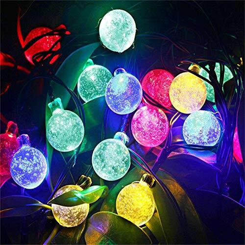 PESCA 15 LED Crystal Bubble Ball String Fairy Lights for Decoration Diwali Christmas Xmas Light for Diwali Home Decorations Lighting (Multicolour, 3 Meter)