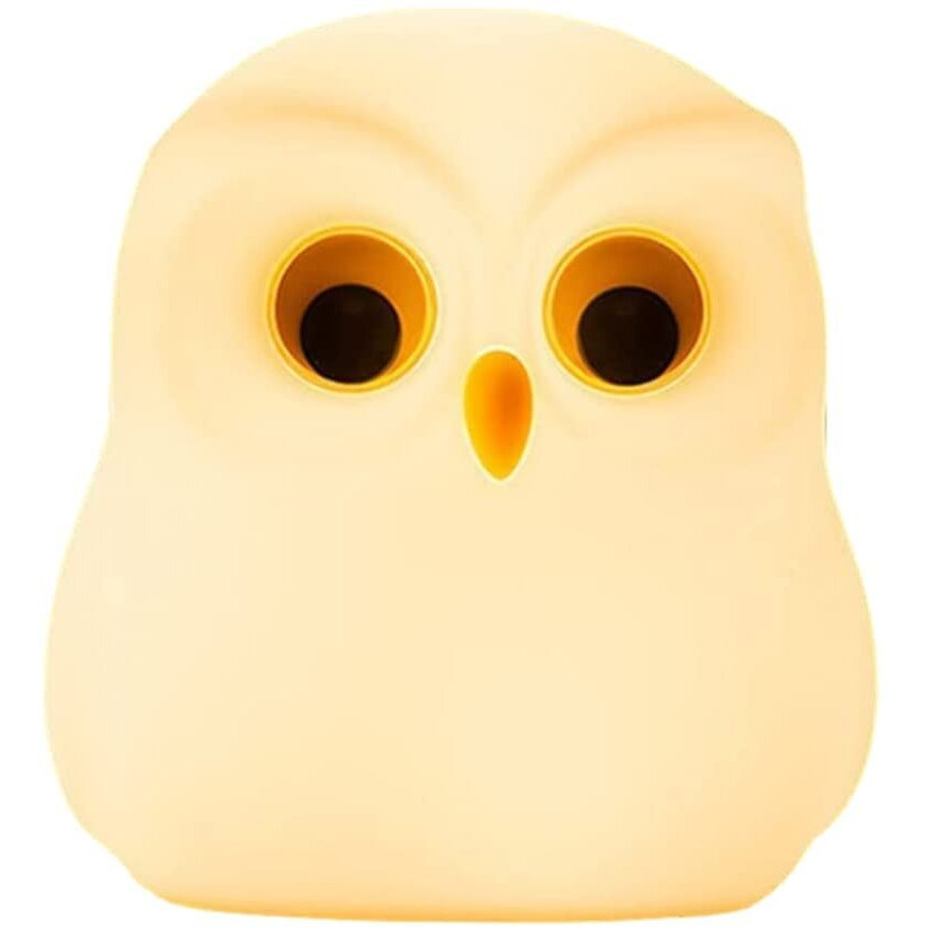 NIRVITTHAL Night Lamp for Bedroom, Touch Silicone Lamp, 7 Colour Changing Light for Kid Bedroom, USB Rechargeable, Diwali Lights for Decoration (Owl)