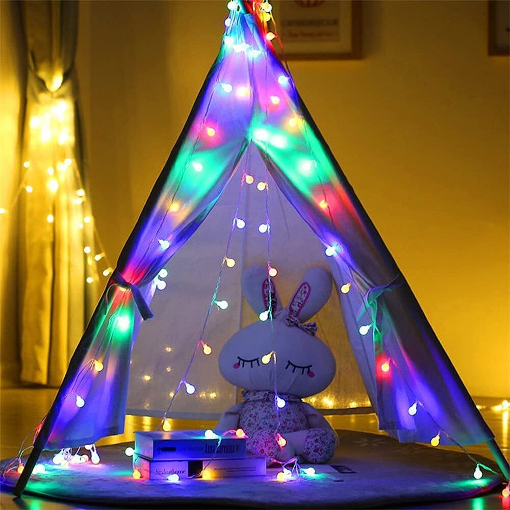 PESCA Bubble Ball String Lights for Indoor Outdoor Decoration Diwali Light for Party Birthday Diwali Christmas Navratri Valentine Gift Home Decoration Light (3 Meter 15 LED, Multicolour)