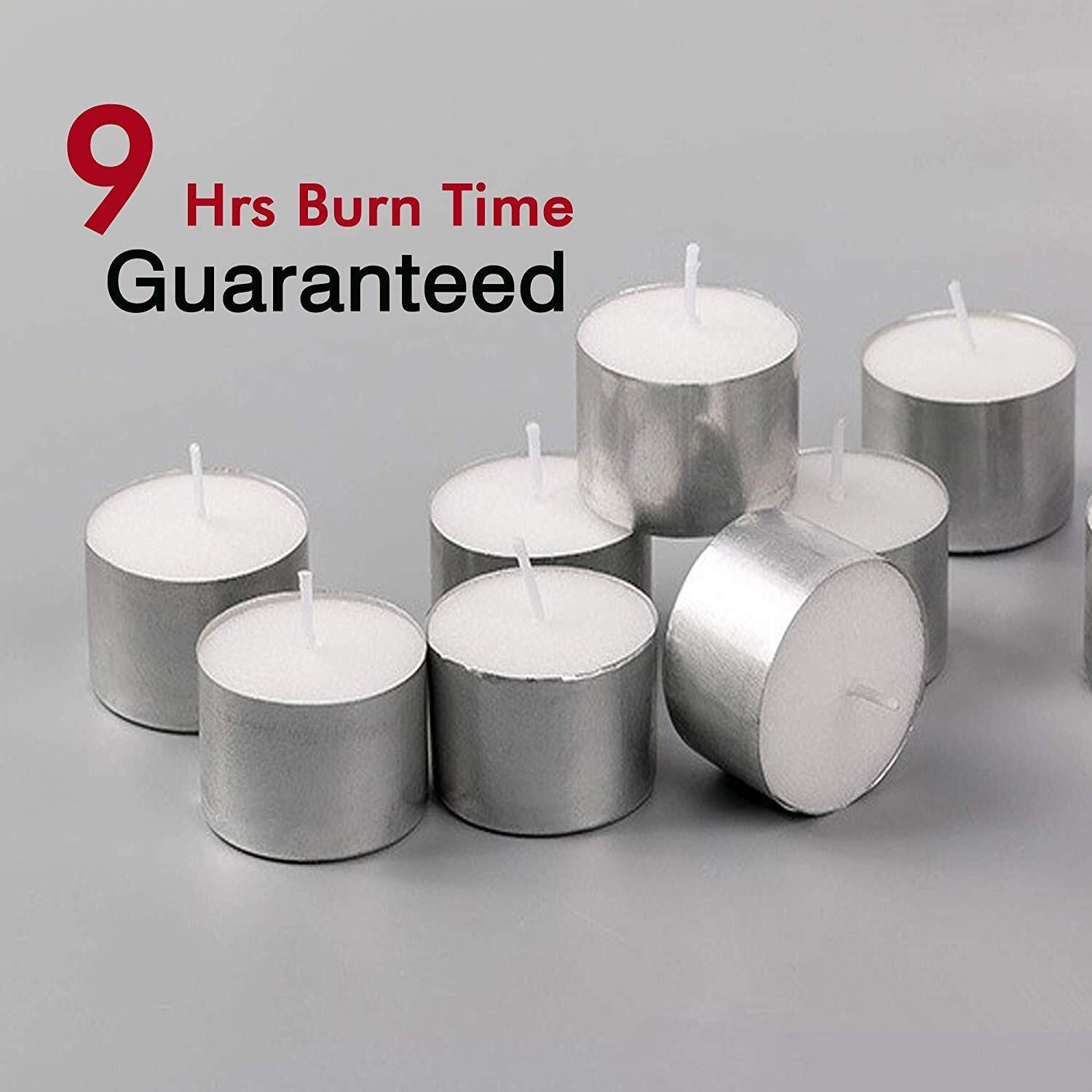EIN SOF Tea Lights Candles Set of 20  9 Hours Burn Time Tealight for Home Dcor, Jumbo Size White Unscented Natural Wax T Light Candle for Diwali Decoration with Long Lasting