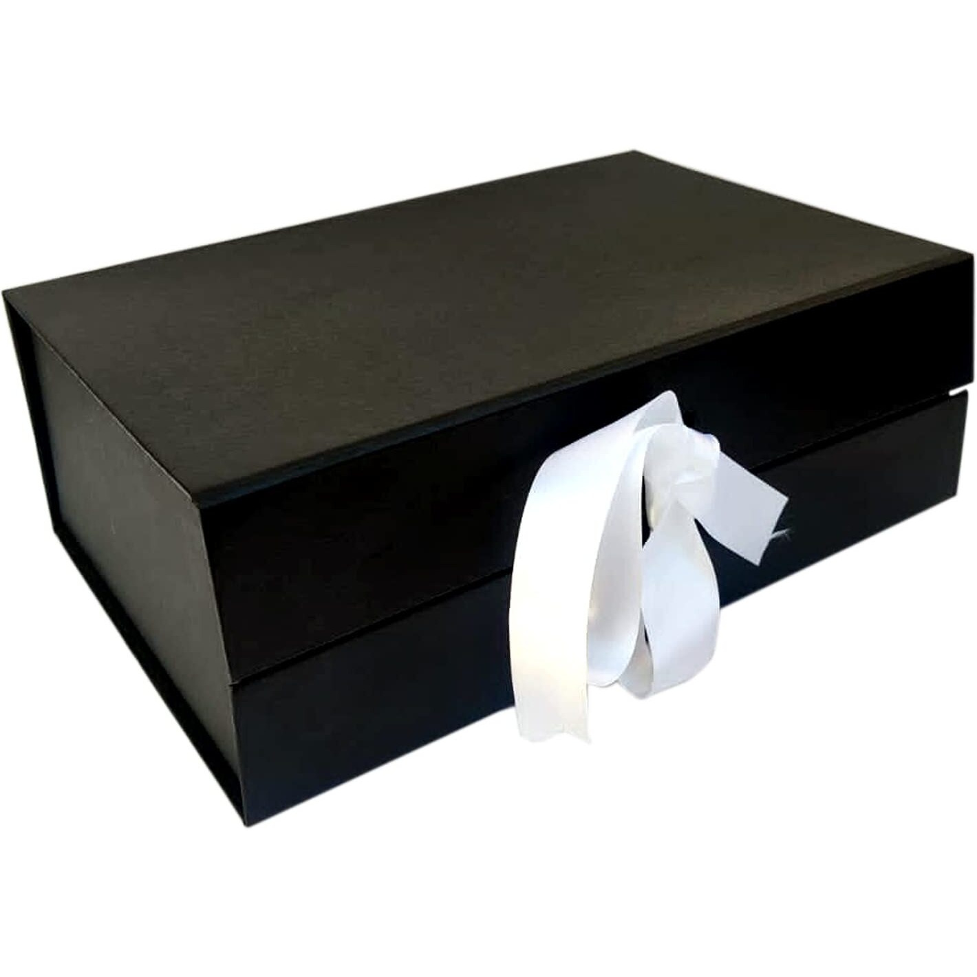 ACL Creations Cardboard Gift Box for Wedding Packaging, Birthday Hamper, Diwali Hampers, Corporate Gifting (Hamper Box With Magnet & Ribin Black Color)