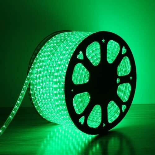 Errol LED Strip Rope Light for Indoor,Outdoor,Decorative,Diwali,Christmas,Festival,Cove,False Ceiling,Balcony,Entrance,Pillar with Direct Plug-in Adapter.(15 Meter, Green)