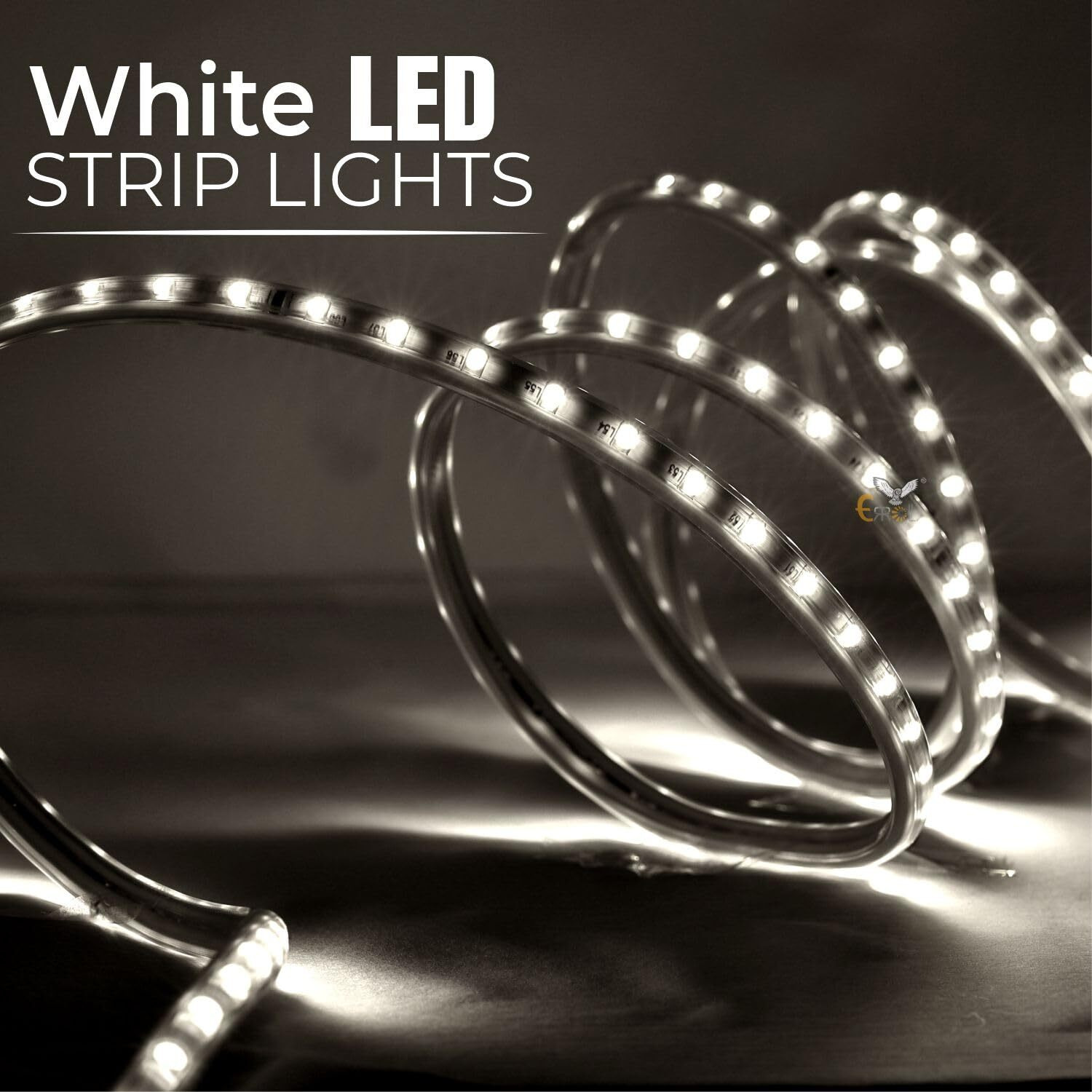 Errol LED Strip Rope Light for Indoor,Outdoor,Decorative,Diwali,Christmas,Festival,Cove,False Ceiling,Balcony,Entrance,Pillar with Direct Plug-in Adapter.(50 Meter, White)