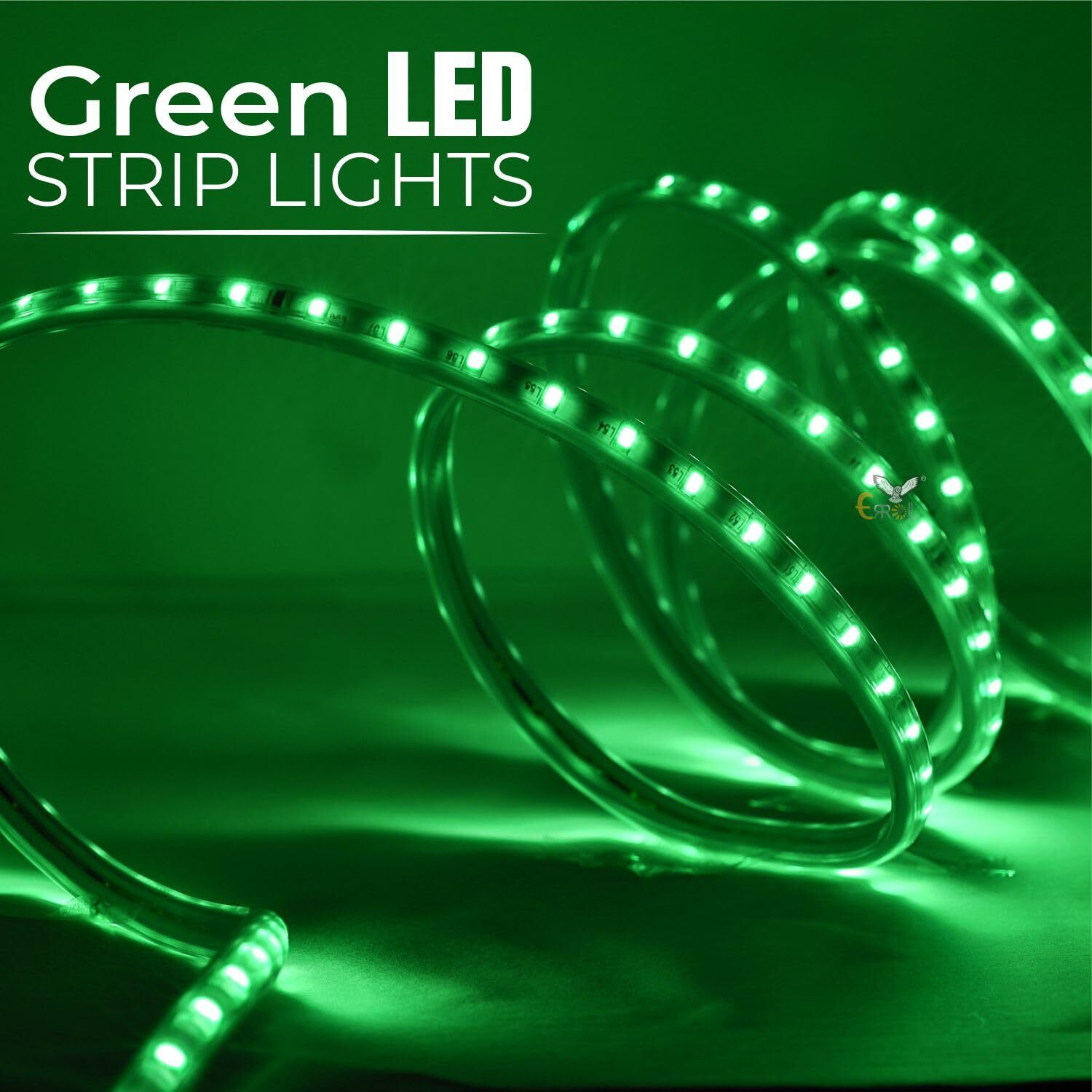 Errol LED Strip Rope Light for Indoor,Outdoor,Decorative,Diwali,Christmas,Festival,Cove,False Ceiling,Balcony,Entrance,Pillar with Direct Plug-in Adapter.(35 Meter, Green)