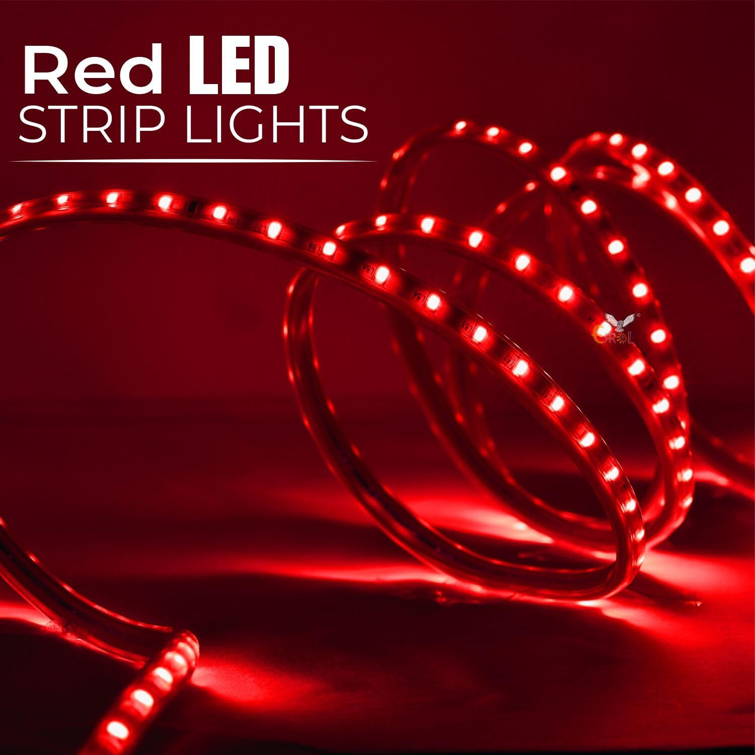 Errol LED Strip Rope Light for Indoor,Outdoor,Decorative,Diwali,Christmas,Festival,Cove,False Ceiling,Balcony,Entrance,Pillar with Direct Plug-in Adapter.(50 Meter, Red)