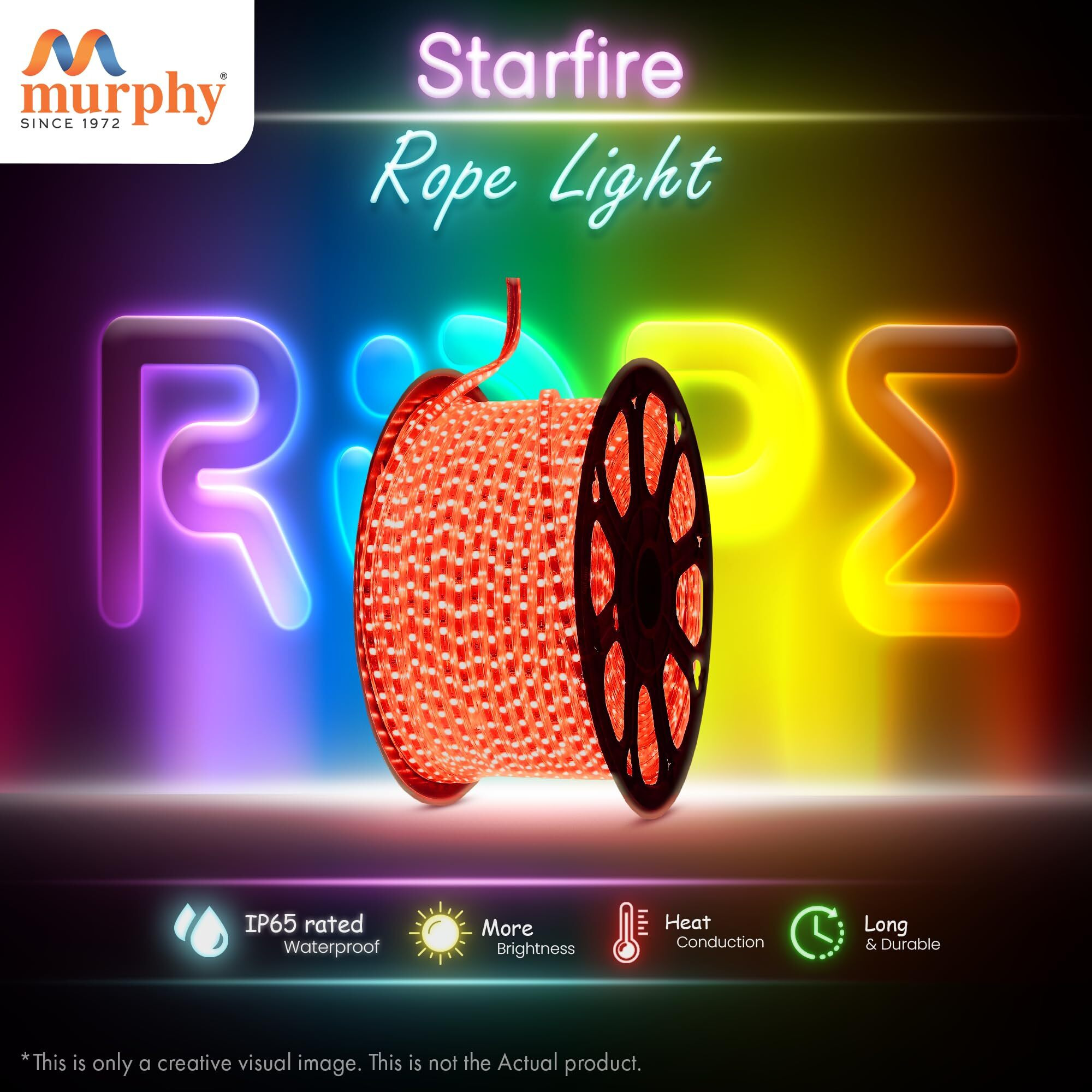 Murphy 2835-120 LED High Lumen Waterproof Indoor Outdoor Home Deorative, Diwali Lights, Rope Pipe Light, Cove Light (120 Led/Mtr) (Red, 15 Meter)