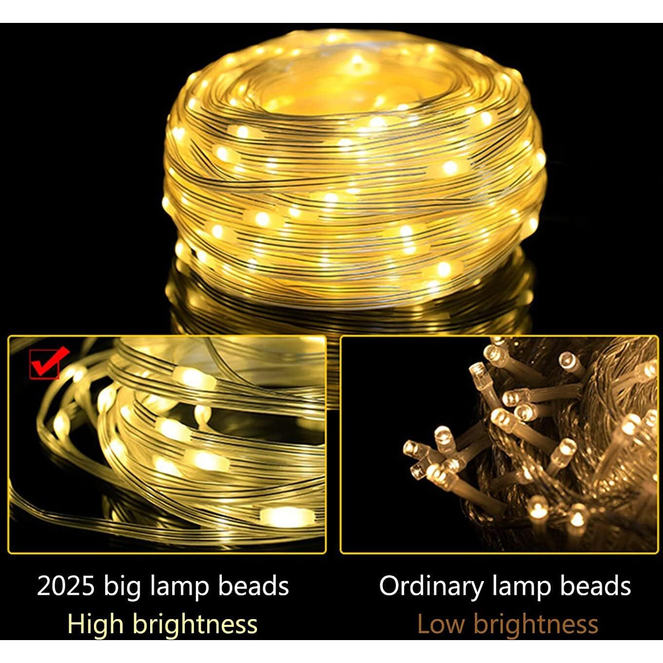 fizzytech Point Control 150 LED Warm White String Lights - 15 Meter Remote-Controlled for Parties, Birthdays, Diwali, Christmas, Navratri, and Lights of Home Decoration