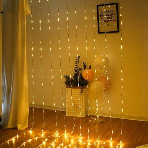 The Purple Tree Waterfall Curtain Light for Christmas with 320 LED (10 Strings, 3x3 Mtr) Indoor Outdoor Decoration for Christmas, Party, Home, Diwali Lights, Snow Icicle Waterfall Curtain Light