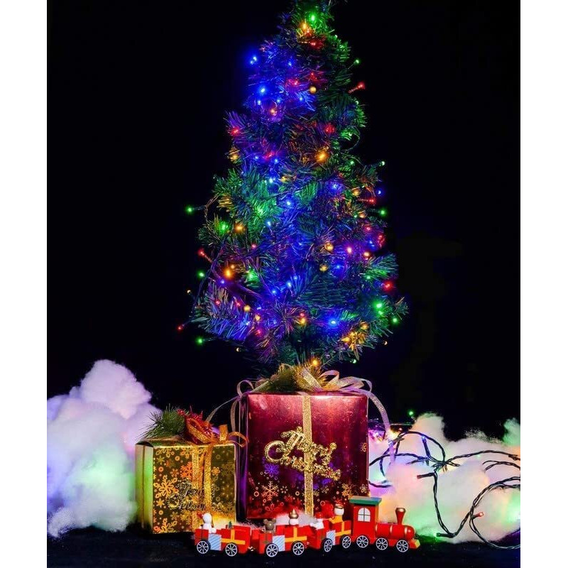 The Purple Tree Copper Multicolor Led Rice Light For Decoration 12 Meter String Series Light For Diwali Christmas Indoor Outdoor Decoration (Pack Of 1)