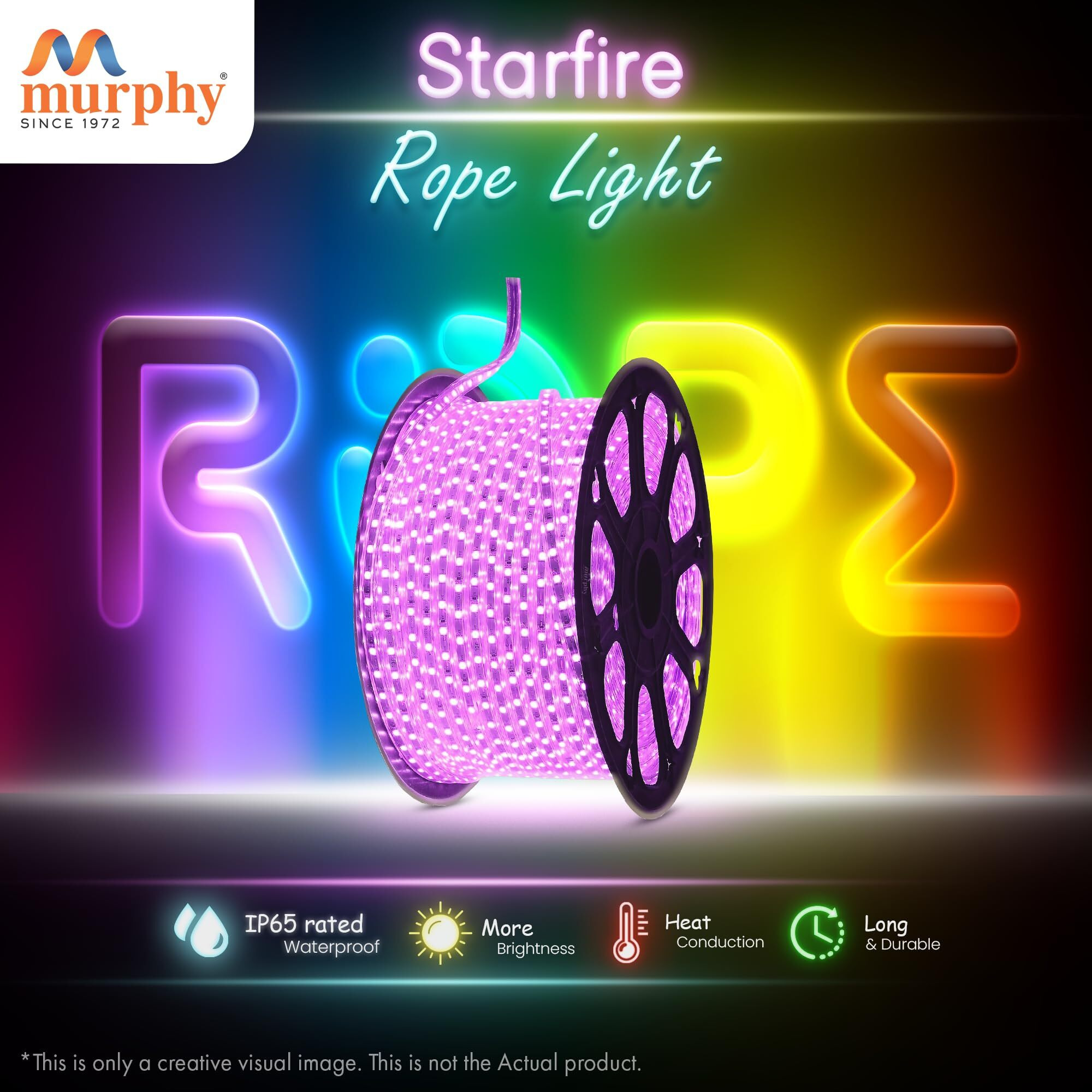 Murphy 2835-120 LED Waterproof Indoor Outdoor Home Deorative, Diwali Lights, Rope Pipe Light, Cove Light (120 Led/Mtr) (Purple, 20 Meter)