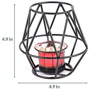 The Purple Tree Cast Iron Geometrical Table Tealight Holder (Pack of 1 pc), Diwali Tealight Holder, Christmas Candle Holder, Diwali Decorations, Diwali dcor, Diwali Gifts