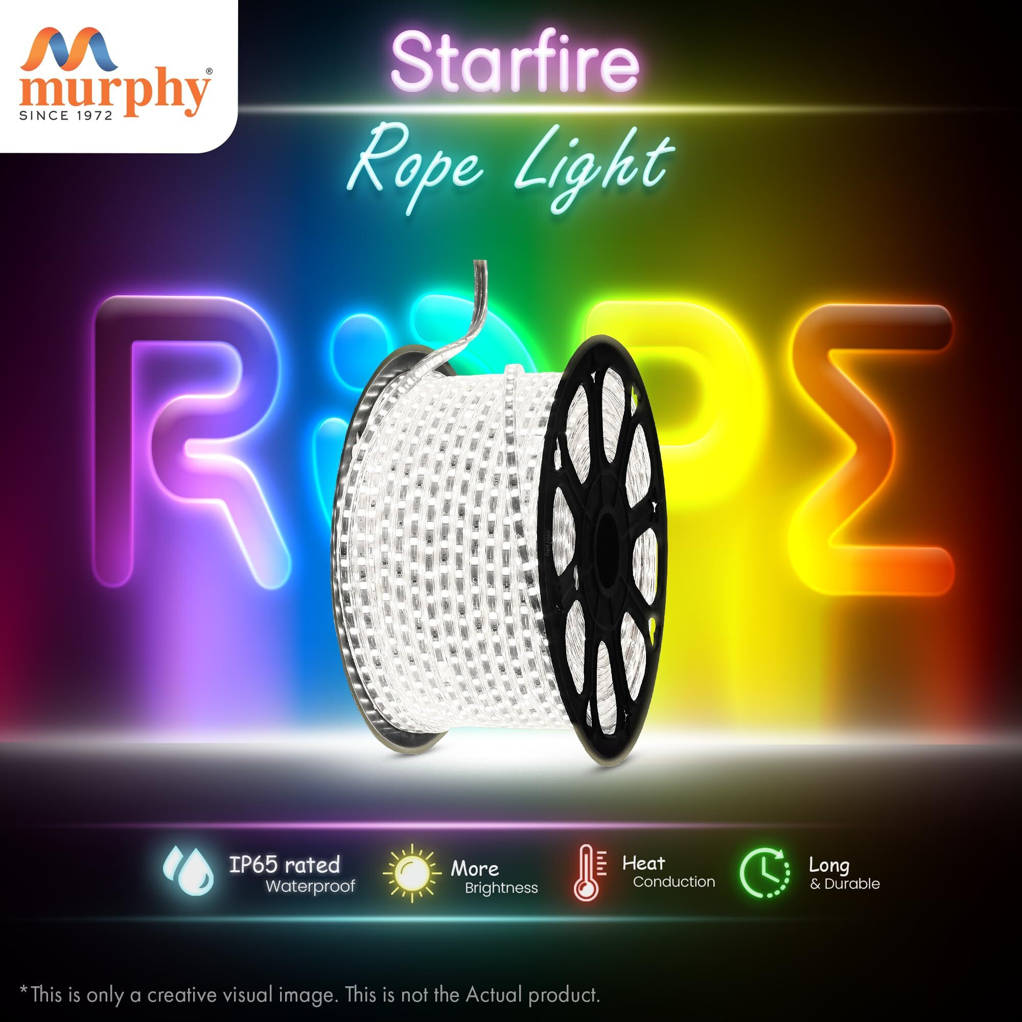 Murphy 2835-120 Led High Lumen Waterproof Indoor Outdoor Home Deorative,Diwali Lights,Rope Pipe Light,Cove Light (120 Led/Mtr) (Cool White)10 meters