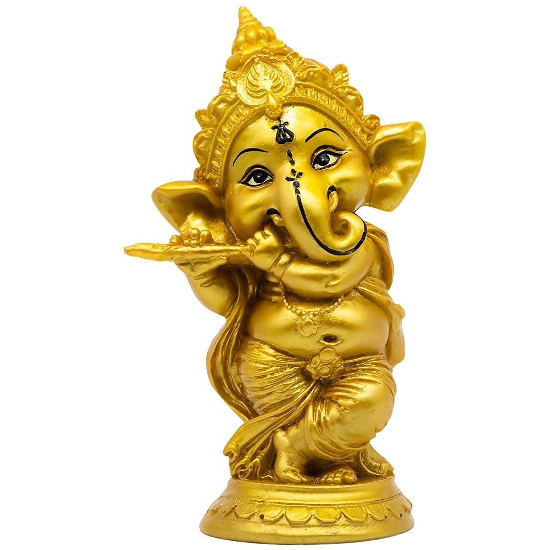 HC VILLA - Ganesha Statue Playing Bansuri for Diwali Decoration Items for Home Gifts